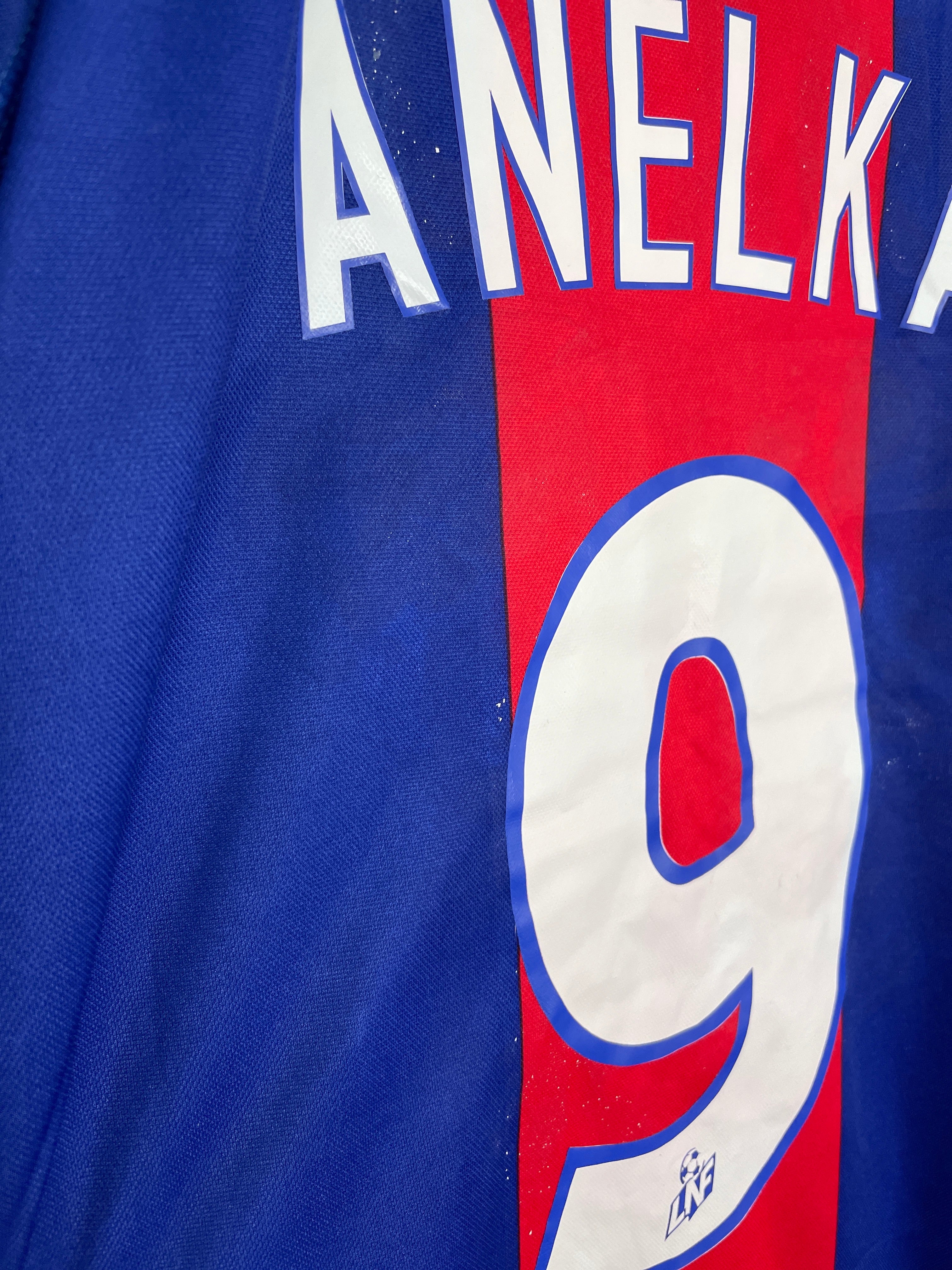Shop 2000/01 PSG ANELKA #9 HOME SHIRT (XL) NIKE, classic football shirts, vintage football shirts & retro soccer jerseys at Cult Kits