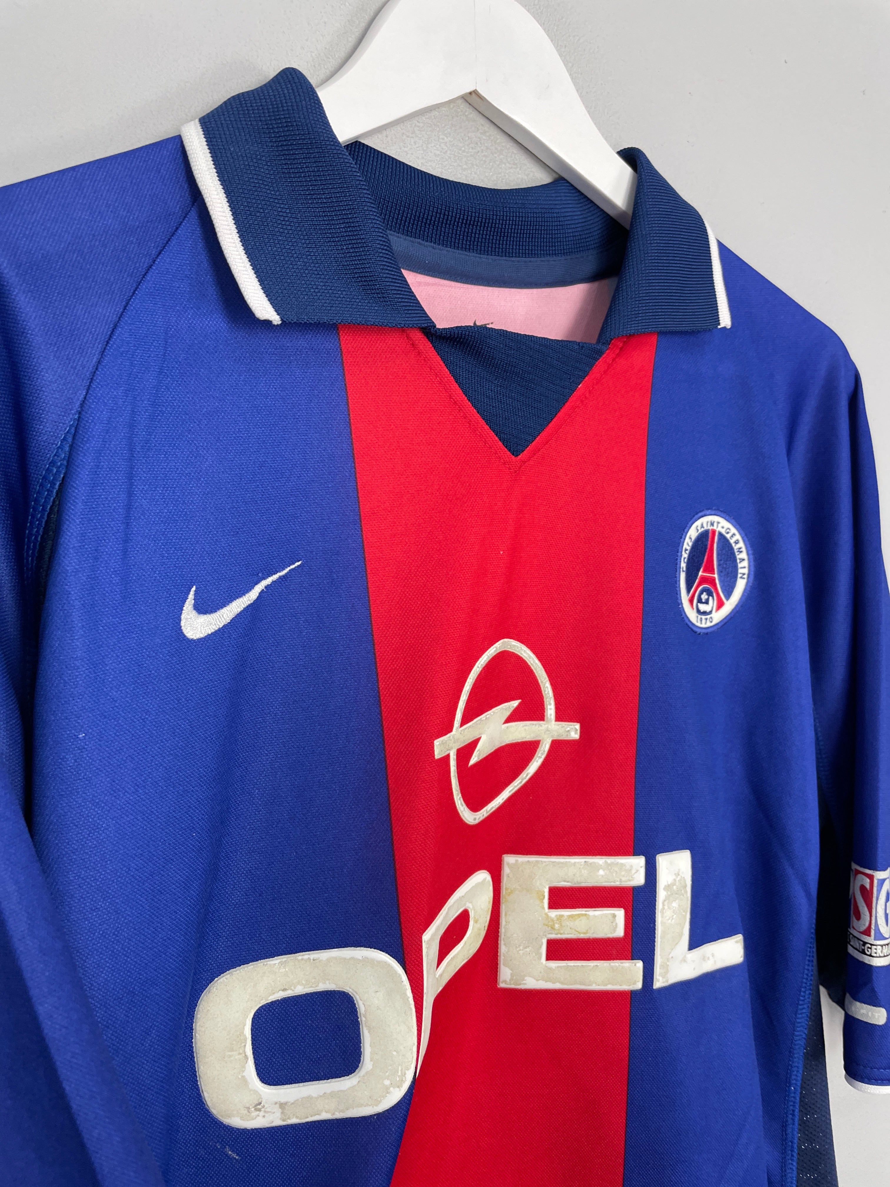 Shop 2000/01 PSG ANELKA #9 HOME SHIRT (XL) NIKE, classic football shirts, vintage football shirts & retro soccer jerseys at Cult Kits