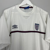Shop 2001 ENGLAND TRAINING SHIRT (XXL) UMBRO, classic football shirts, vintage football shirts & retro soccer jerseys at Cult Kits