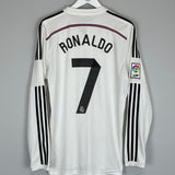 2014/15 REAL MADRID RONALDO #7 L/S HOME SHIRT (L) ADIDAS