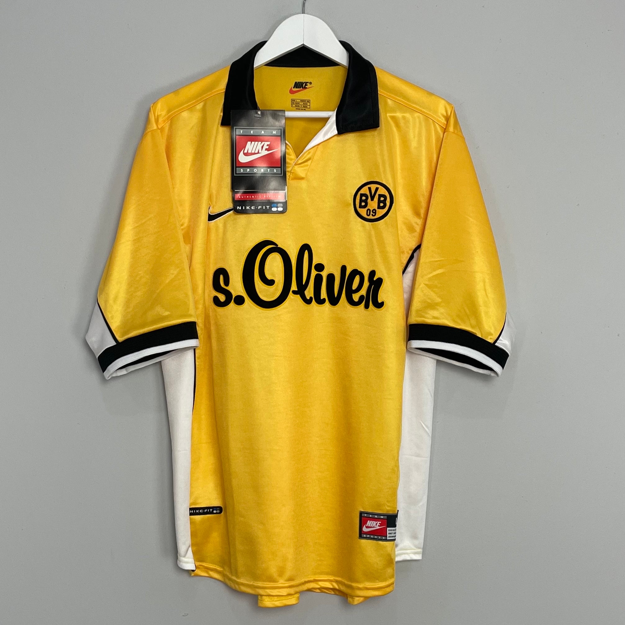 Shop 1998/00 DORTMUND *BNWT* HOME SHIRT (L) NIKE, classic football shirts, vintage football shirts & retro soccer jerseys at Cult Kits