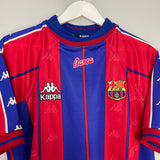 Shop 1997/98 BARCELONA HOME SHIRT (L) KAPPA, classic football shirts, vintage football shirts & retro soccer jerseys at Cult Kits
