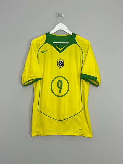 2004/05 BRAZIL RONALDO #9 HOME SHIRT (L) NIKE
