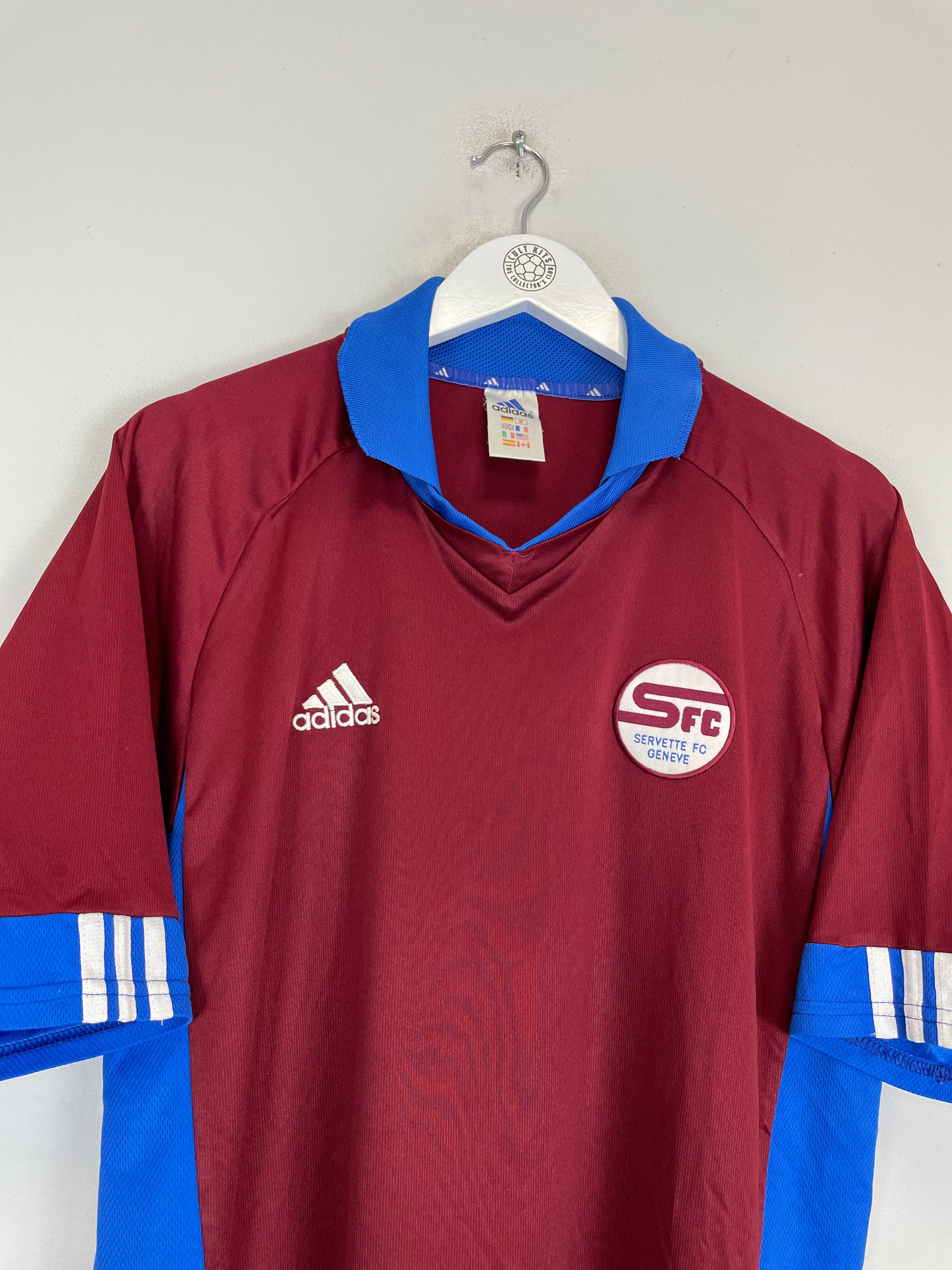 Shop 2001/02 SERVETTE HOME SHIRT (L) ADIDAS, classic football shirts, vintage football shirts & retro soccer jerseys at Cult Kits