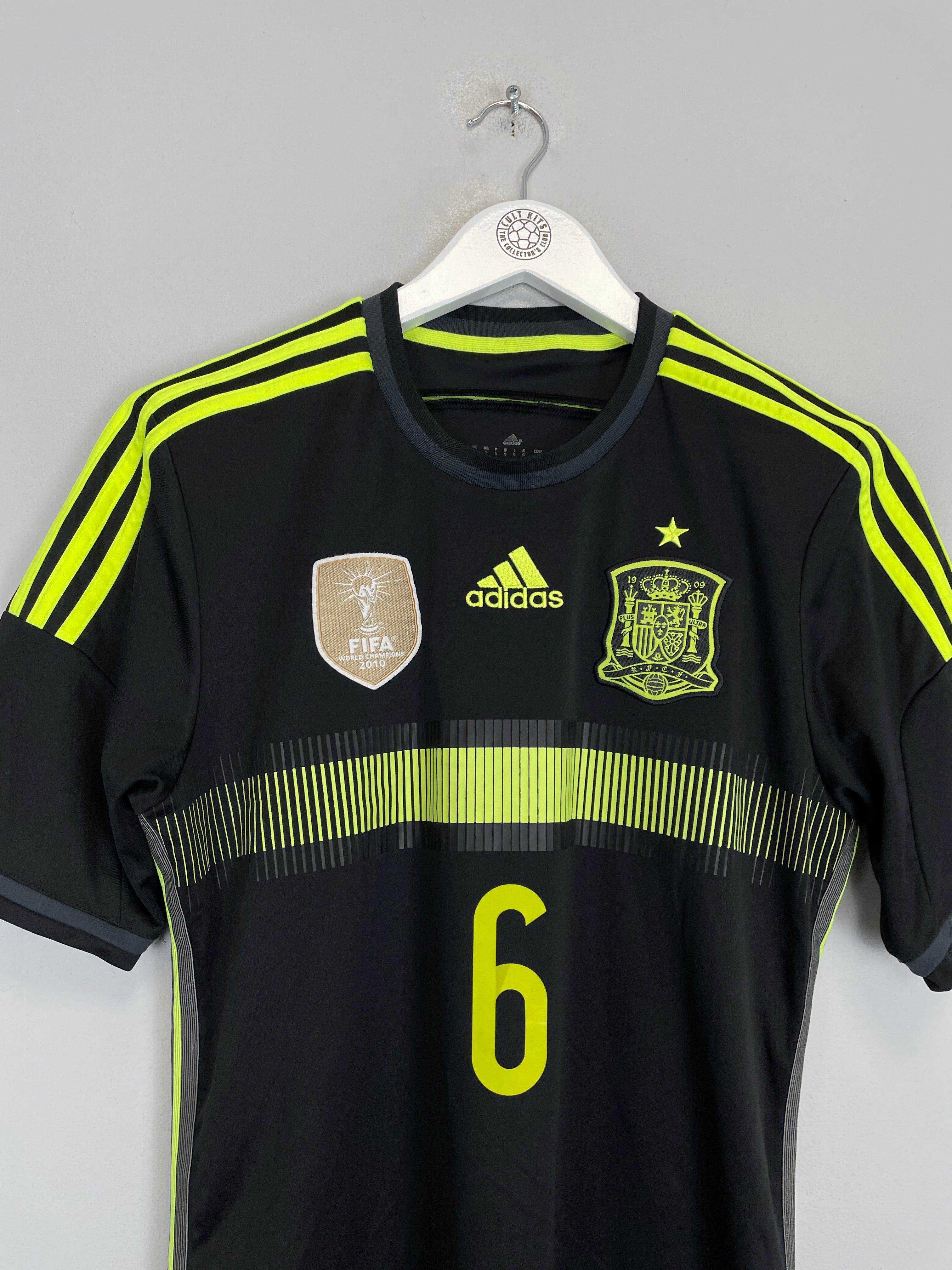 Shop 2013/15 SPAIN A.INIESTA #6 AWAY SHIRT (S) ADIDAS, classic football shirts, vintage football shirts & retro soccer jerseys at Cult Kits