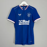 Shop 2020/21 RANGERS HOME SHIRT (S) CASTORE, classic football shirts, vintage football shirts & retro soccer jerseys at Cult Kits