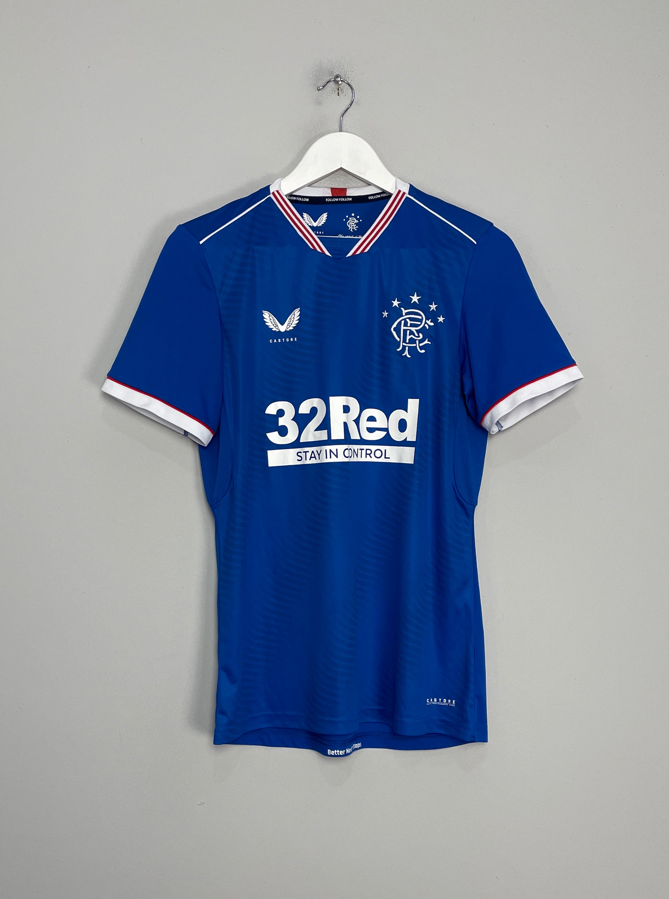 Shop 2020/21 RANGERS HOME SHIRT (S) CASTORE, classic football shirts, vintage football shirts & retro soccer jerseys at Cult Kits