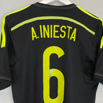 Shop 2013/15 SPAIN A.INIESTA #6 AWAY SHIRT (S) ADIDAS, classic football shirts, vintage football shirts & retro soccer jerseys at Cult Kits