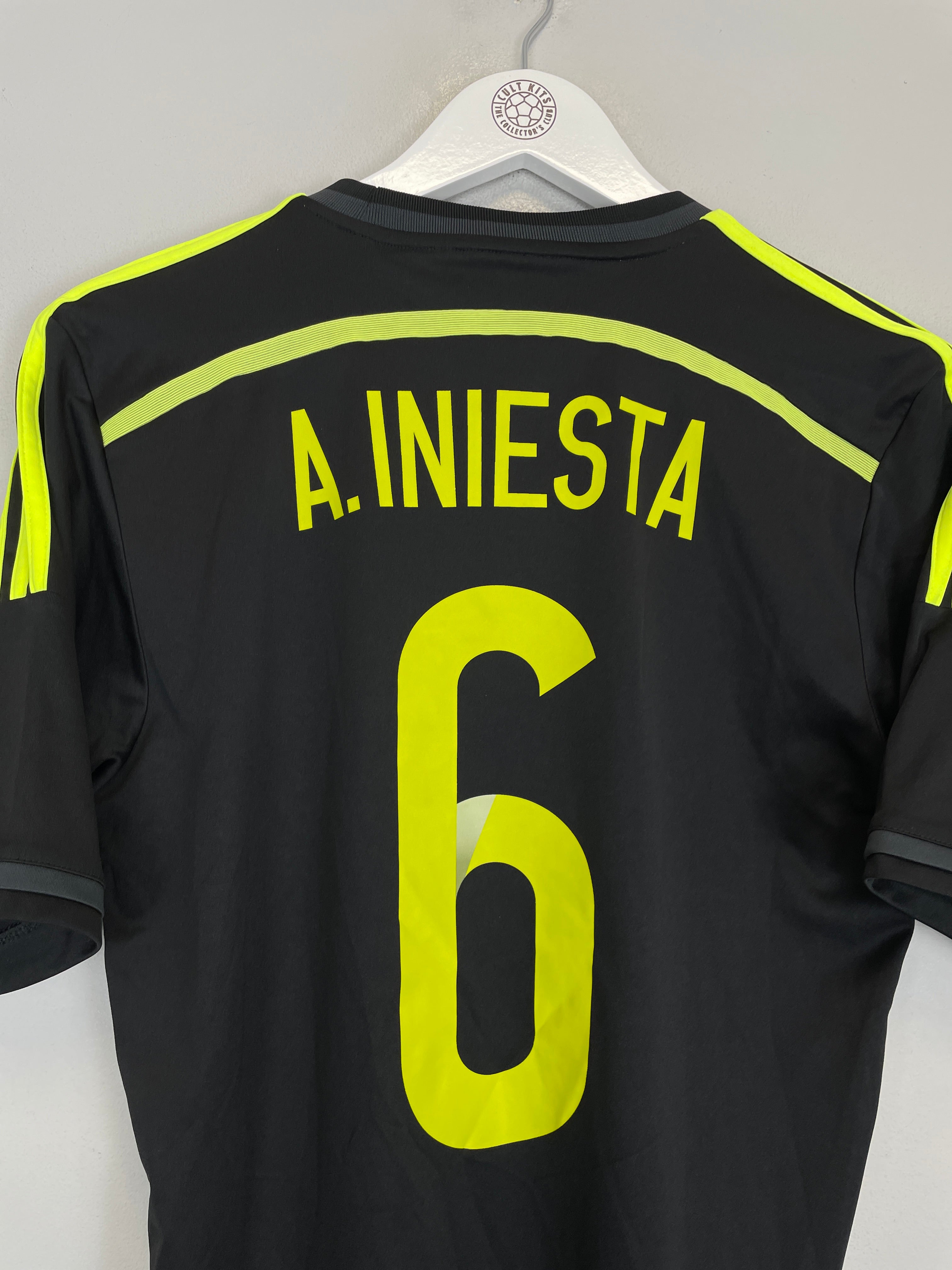 Shop 2013/15 SPAIN A.INIESTA #6 AWAY SHIRT (S) ADIDAS, classic football shirts, vintage football shirts & retro soccer jerseys at Cult Kits