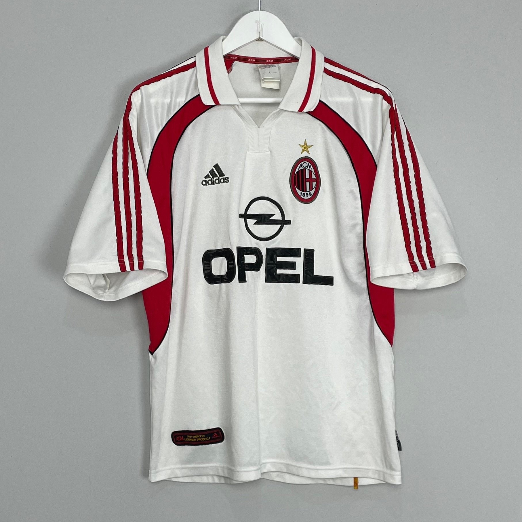 Shop 2000/02 AC MILAN AWAY SHIRT (L) ADIDAS, classic football shirts, vintage football shirts & retro soccer jerseys at Cult Kits