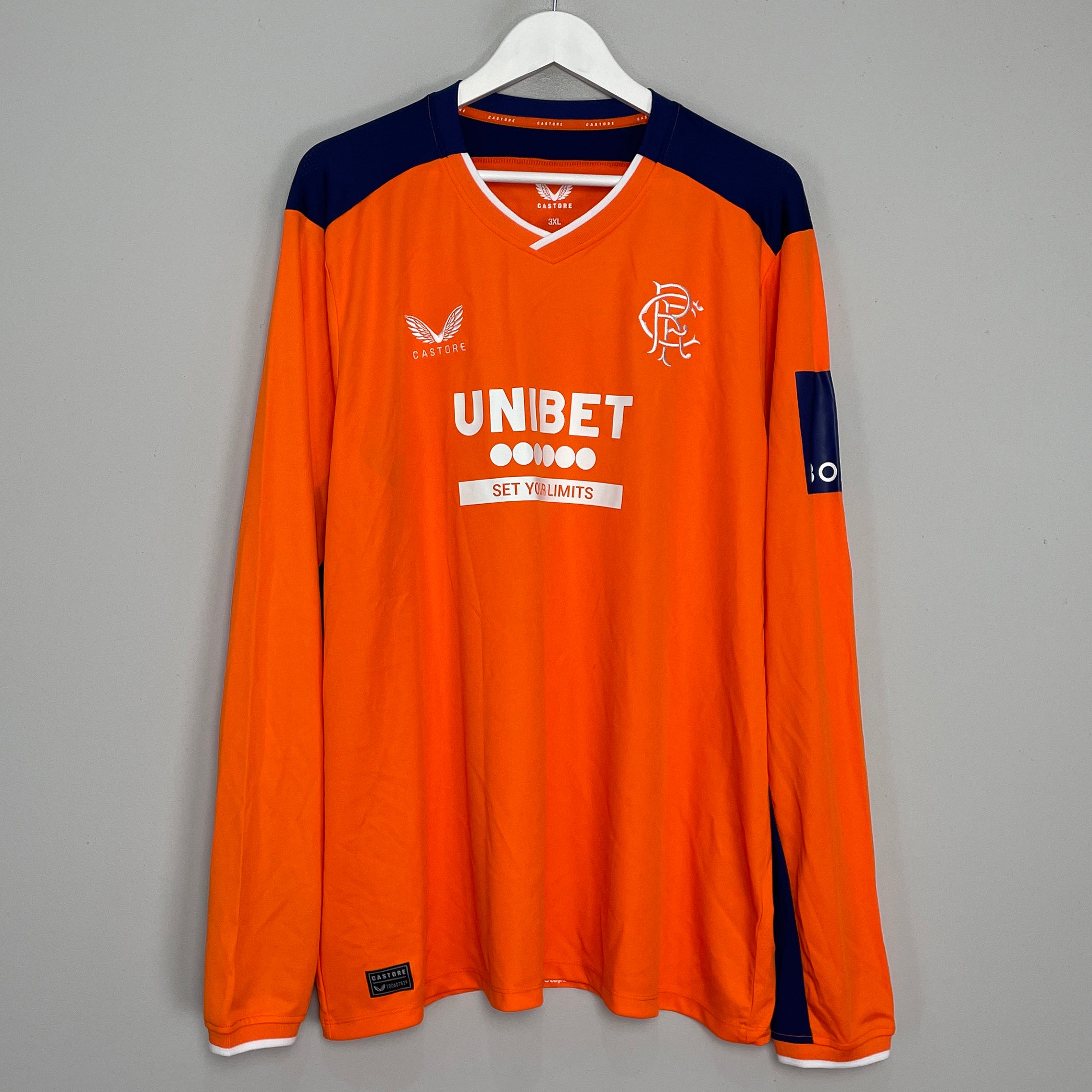 Shop 2022/23 RANGERS L/S THIRD SHIRT (XXXL) CASTORE, classic football shirts, vintage football shirts & retro soccer jerseys at Cult Kits