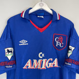 Shop 1993/94 CHELSEA HODDLE #20 HOME SHIRT (XL) UMBRO, classic football shirts, vintage football shirts & retro soccer jerseys at Cult Kits