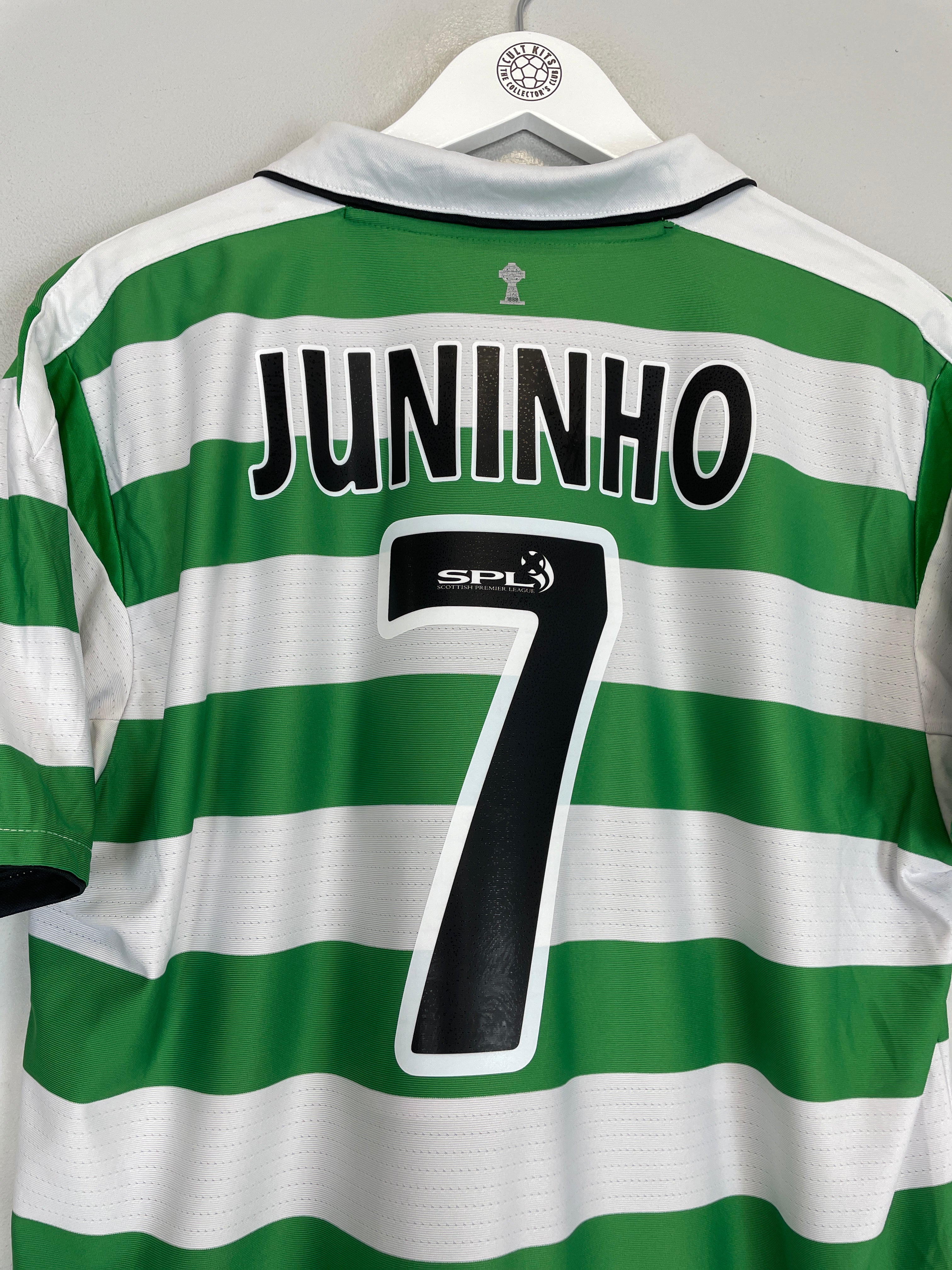 Shop 2004/05 CELTIC JUNINHO #7 HOME SHIRT (L) UMBRO, classic football shirts, vintage football shirts & retro soccer jerseys at Cult Kits
