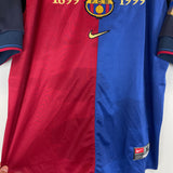 Shop 1999/00 BARCELONA *CENTENARY* HOME SHIRT (XL) NIKE, classic football shirts, vintage football shirts & retro soccer jerseys at Cult Kits