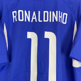 2002/04 BRAZIL RONALDINHO #11 AWAY SHIRT (L) NIKE