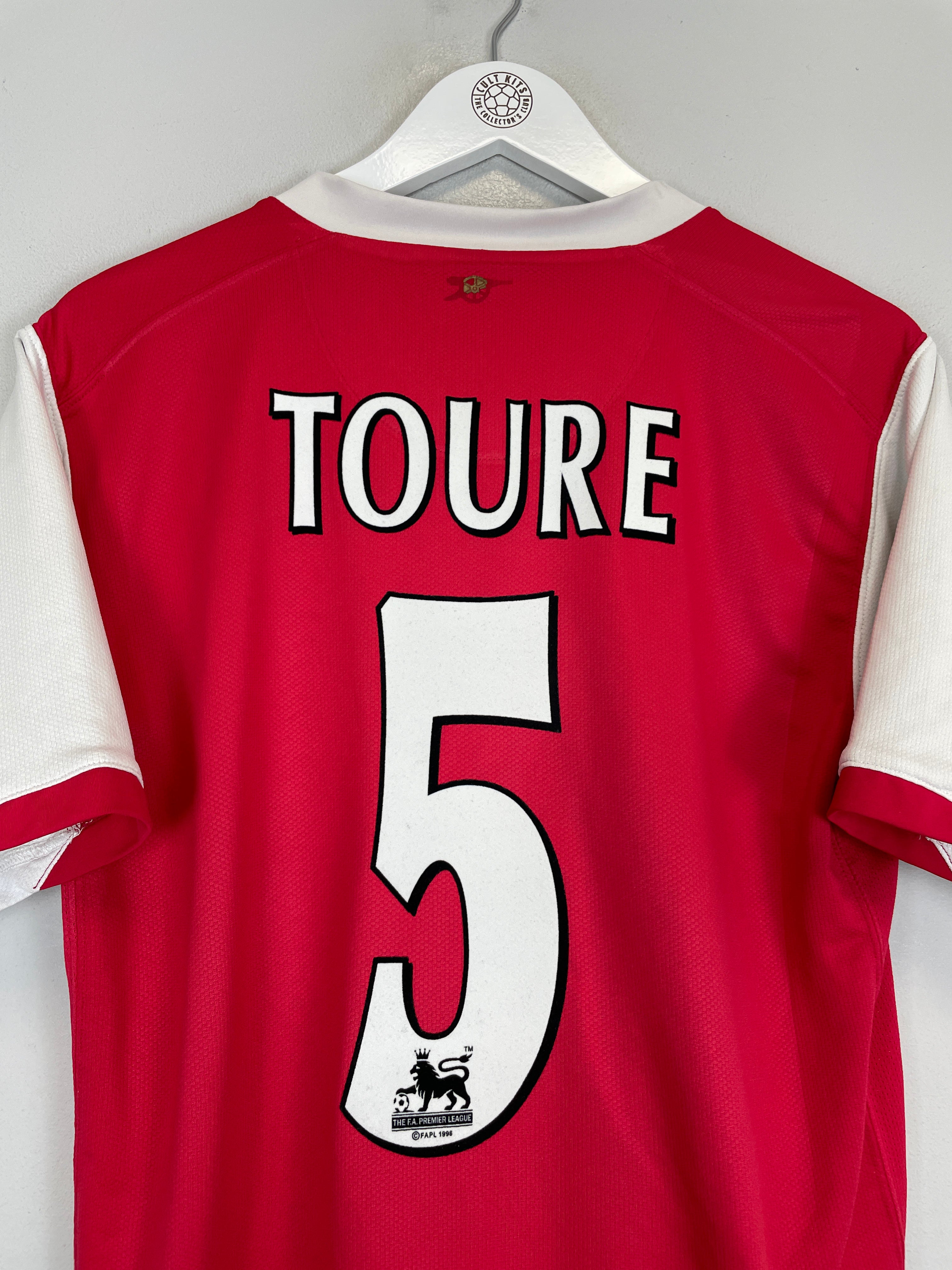 Shop 2006/08 ARSENAL TOURE #4 HOME SHIRT (M) NIKE, classic football shirts, vintage football shirts & retro soccer jerseys at Cult Kits