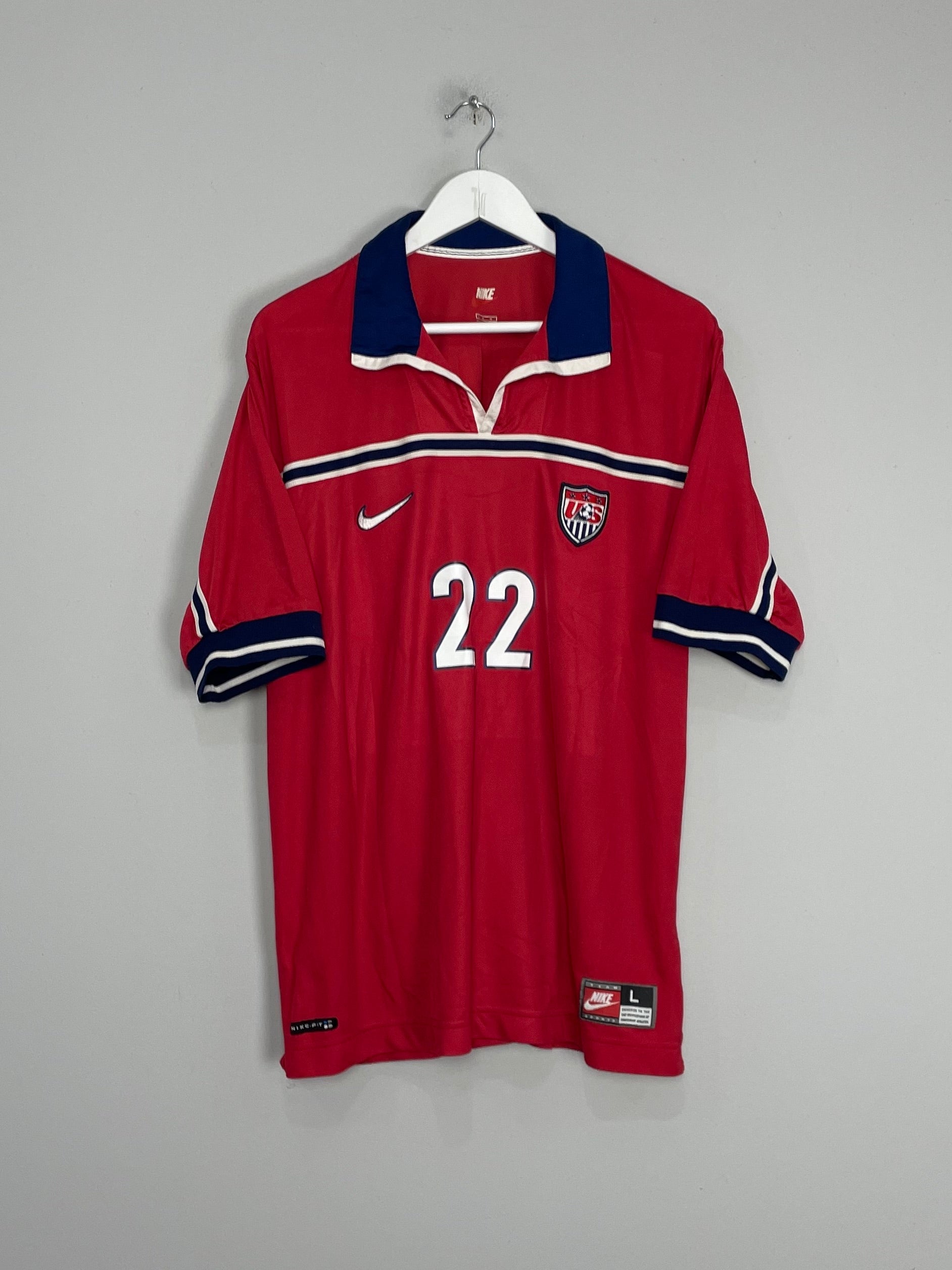 Shop 1998/99 USA LALAS #22 AWAY SHIRT (L) NIKE, classic football shirts, vintage football shirts & retro soccer jerseys at Cult Kits