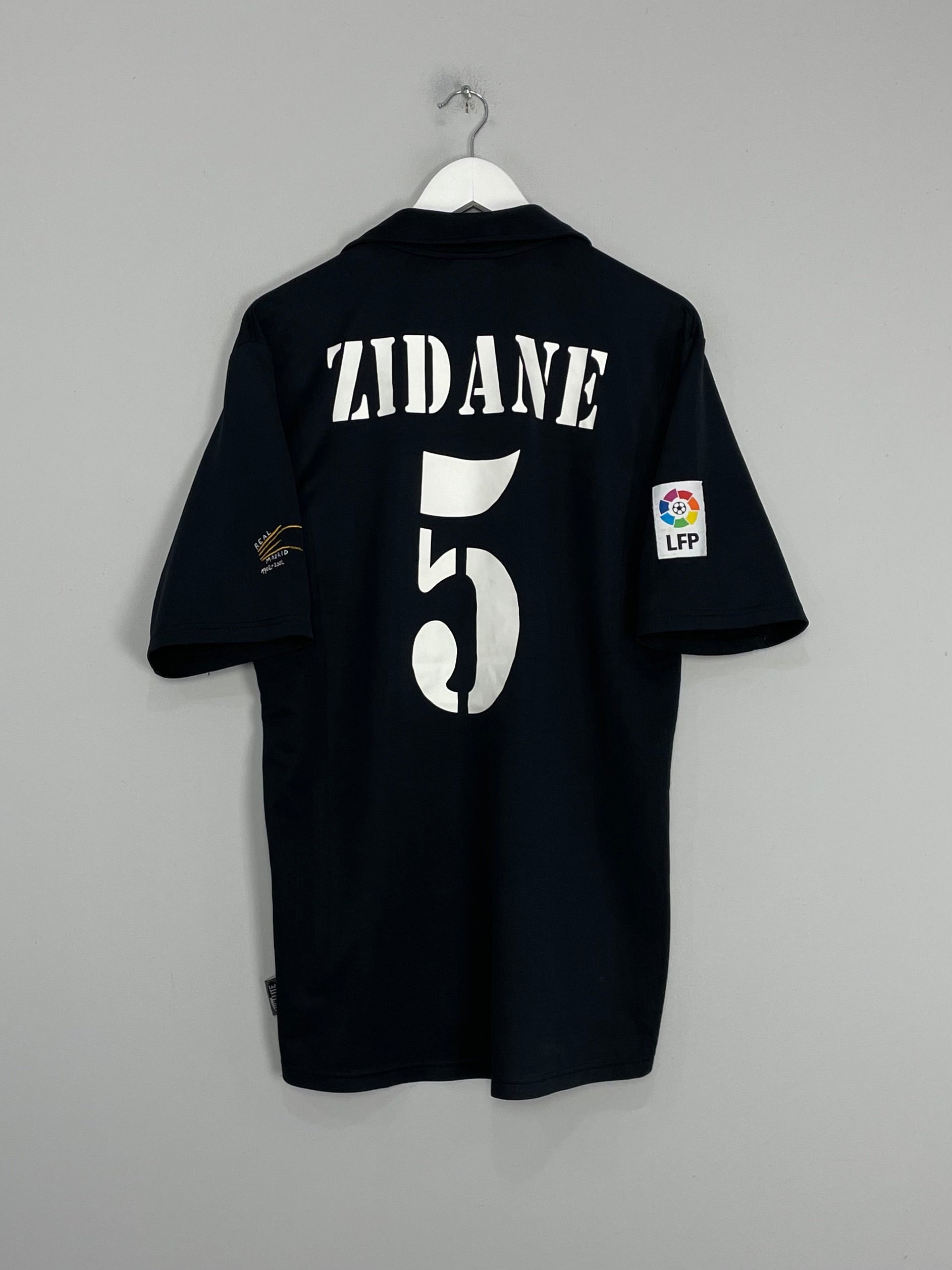 Shop 2001/02 REAL MADRID ZIDANE #5 AWAY SHIRT (M) ADIDAS, classic football shirts, vintage football shirts & retro soccer jerseys at Cult Kits