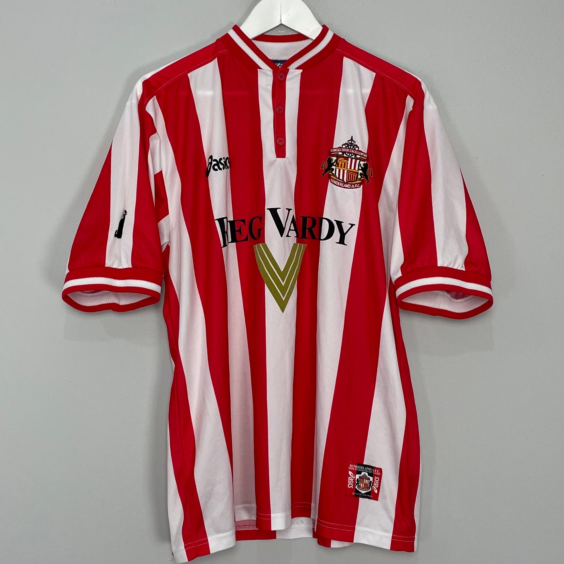 Shop 1999/00 SUNDERLAND HOME SHIRT (L) ASICS, classic football shirts, vintage football shirts & retro soccer jerseys at Cult Kits
