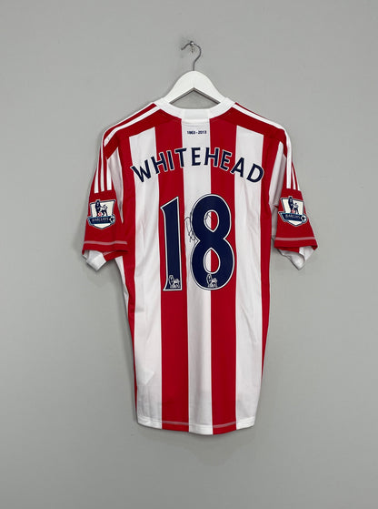 2012/13 STOKE CITY WHITEHEAD #18 *SIGNED* MATCH ISSUE HOME SHIRT (M) ADIDAS