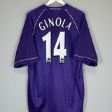 1998/99 TOTTENHAM GINOLA #14 AWAY SHIRT (L) PONY
