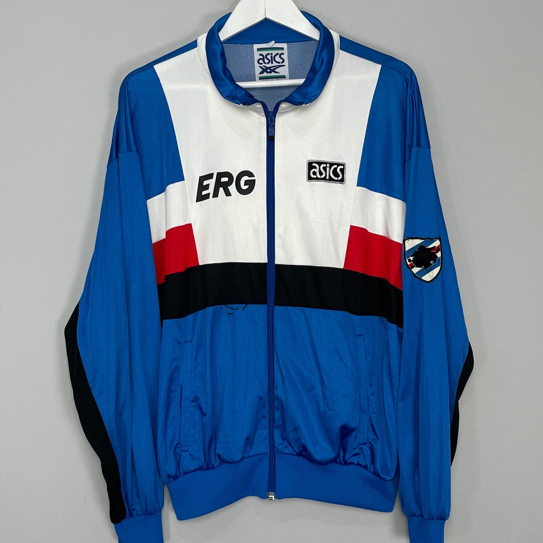 Shop 1990/91 SAMPDORIA TRACK JACKET (L) ASICS, classic football shirts, vintage football shirts & retro soccer jerseys at Cult Kits