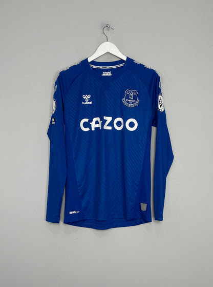 2020/21 EVERTON KING #11 *MATCH ISSUE + SIGNED* L/S HOME SHIRT (M) HUMMEL