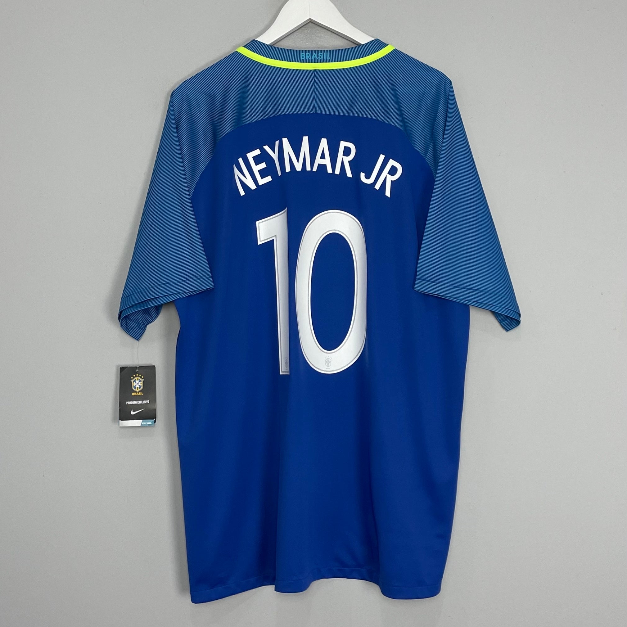Shop 2016/17 BRAZIL NEYMAR JR #10 *BNWT* AWAY SHIRT (XXL) NIKE, classic football shirts, vintage football shirts & retro soccer jerseys at Cult Kits