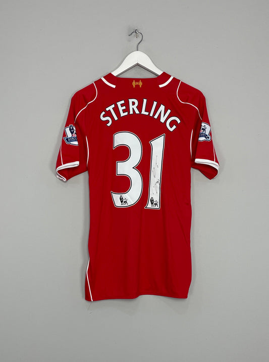 2014/15 LIVERPOOL STERLING #31 *SIGNED* HOME SHIRT (M) WARRIOR