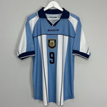 Shop 2000/01 ARGENTINA BATISTUTA #9 HOME SHIRT (L) REEBOK, classic football shirts, vintage football shirts & retro soccer jerseys at Cult Kits