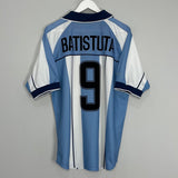 Shop 2000/01 ARGENTINA BATISTUTA #9 HOME SHIRT (L) REEBOK, classic football shirts, vintage football shirts & retro soccer jerseys at Cult Kits