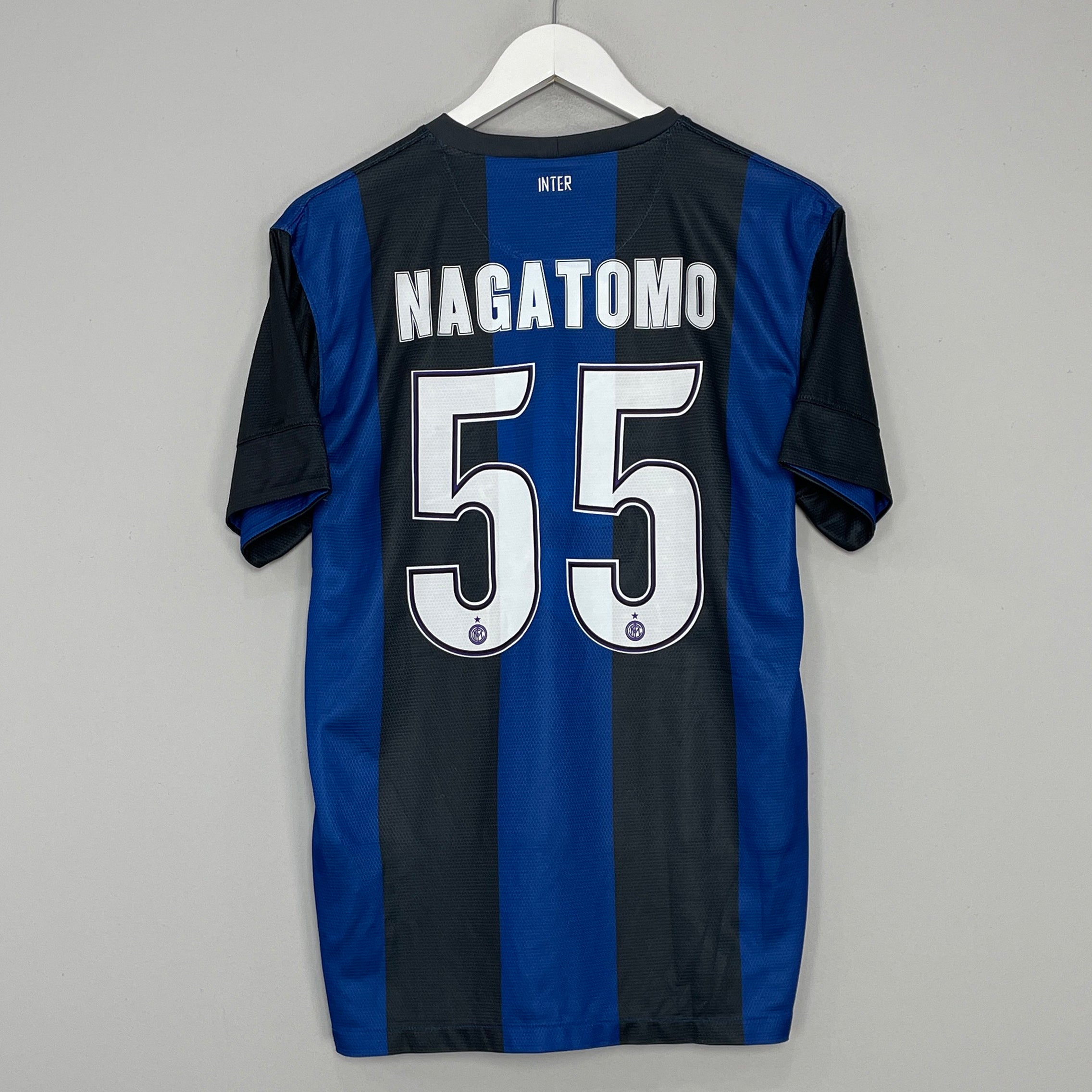 Shop 2012/13 INTER MILAN NAGATOMO #55 HOME SHIRT (M) NIKE, classic football shirts, vintage football shirts & retro soccer jerseys at Cult Kits