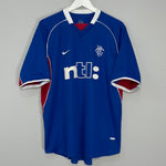Shop 2001/02 RANGERS HOME SHIRT (XL) NIKE, classic football shirts, vintage football shirts & retro soccer jerseys at Cult Kits