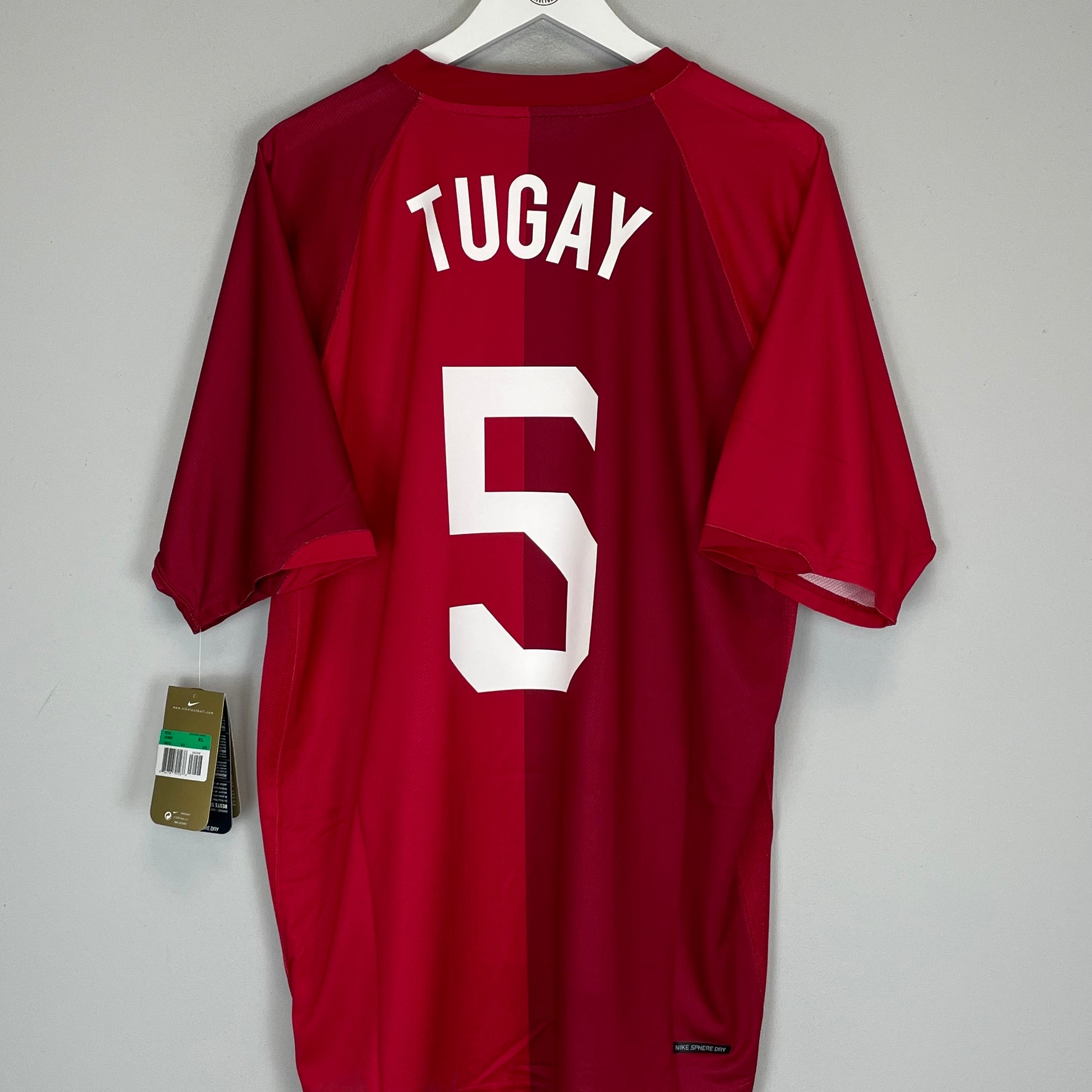 Shop 2006/07 TURKEY TUGAY #5 *BNWT* HOME SHIRT (XL) NIKE, classic football shirts, vintage football shirts & retro soccer jerseys at Cult Kits
