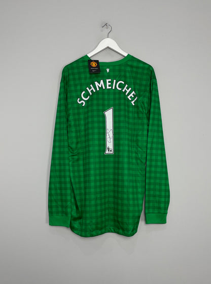 2012/13 MANCHESTER UNTED SCHMEICHEL #1 *SIGNED* BNWT GK SHIRT (XXL) NIKE