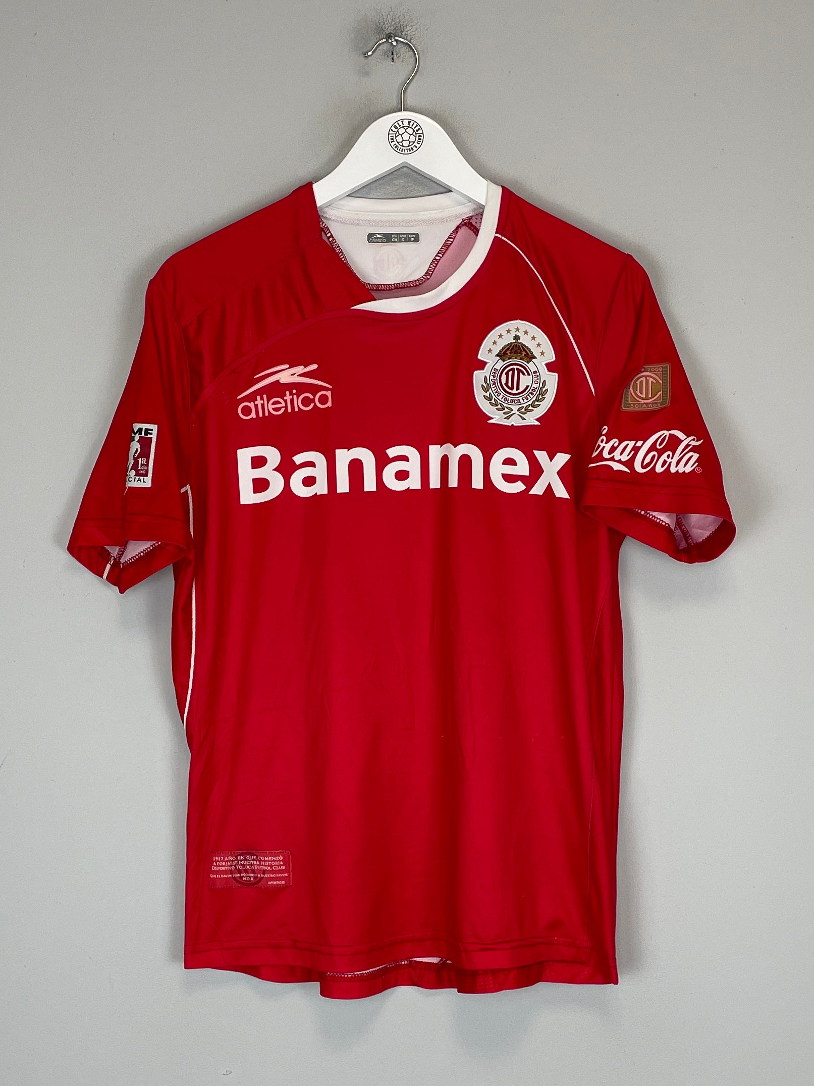 Shop 2009/10 TOLUCA SINHA #10 *50 YEARS* HOME SHIRT (S) ATLETICA, classic football shirts, vintage football shirts & retro soccer jerseys at Cult Kits