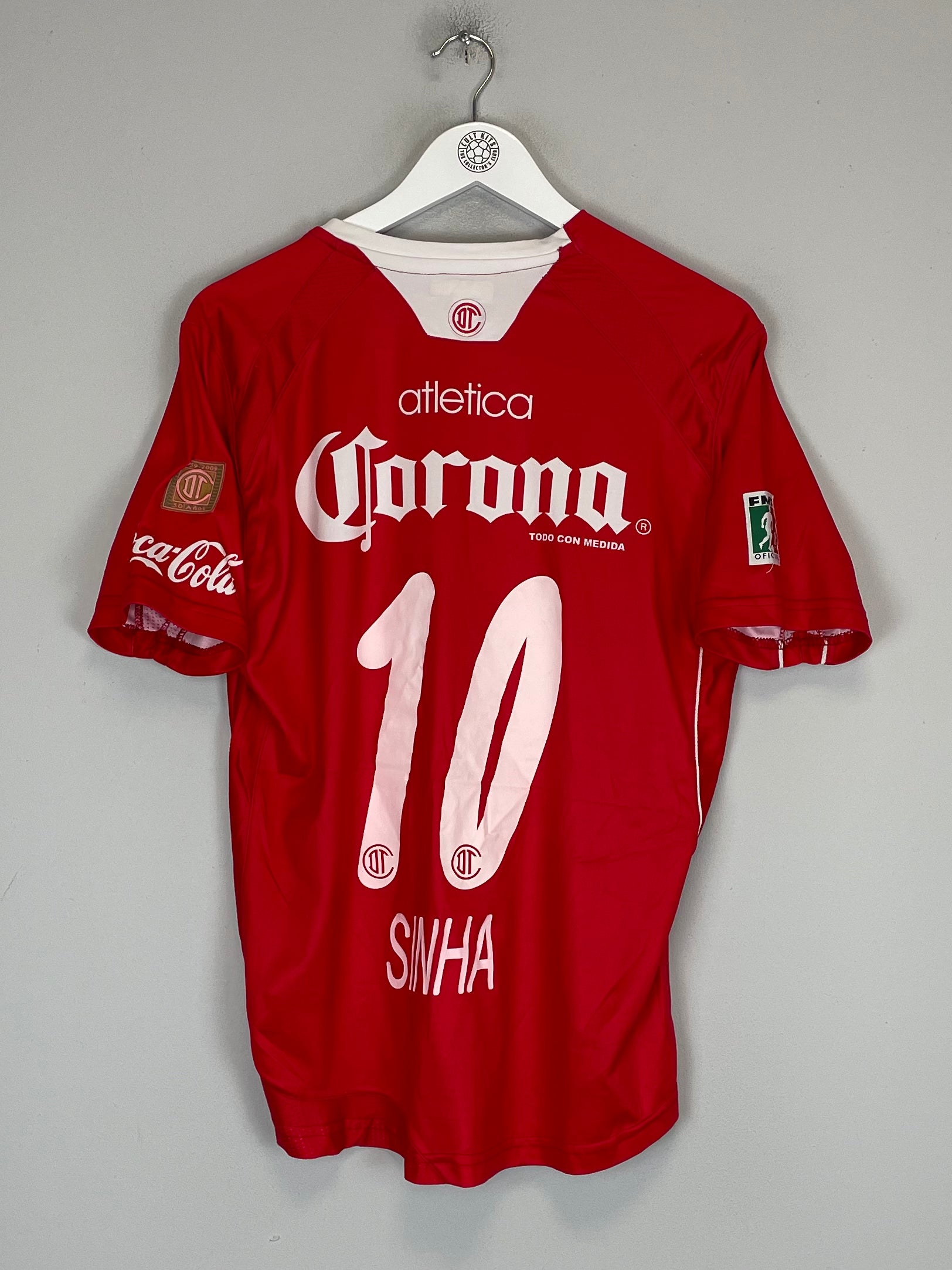 Shop 2009/10 TOLUCA SINHA #10 *50 YEARS* HOME SHIRT (S) ATLETICA, classic football shirts, vintage football shirts & retro soccer jerseys at Cult Kits