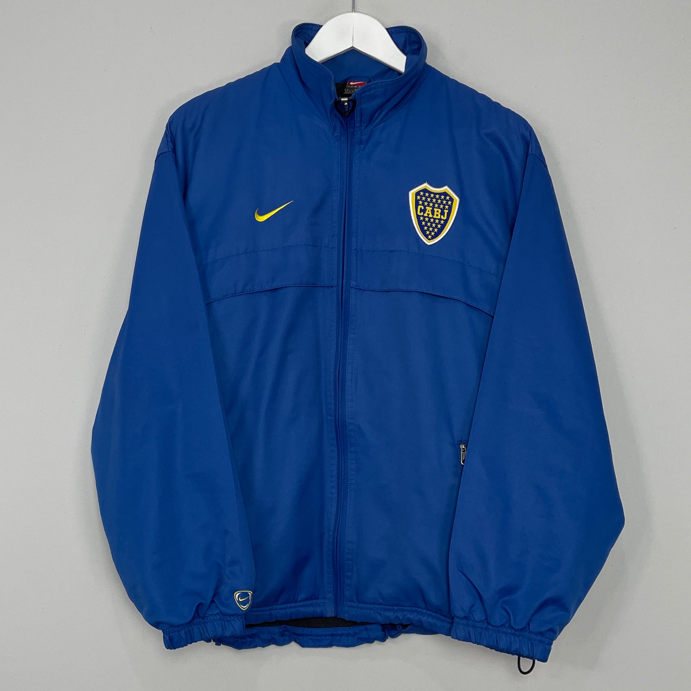 Shop 2000/01 BOCA JUNIORS COTTON LINED JACKET (M) NIKE, classic football shirts, vintage football shirts & retro soccer jerseys at Cult Kits