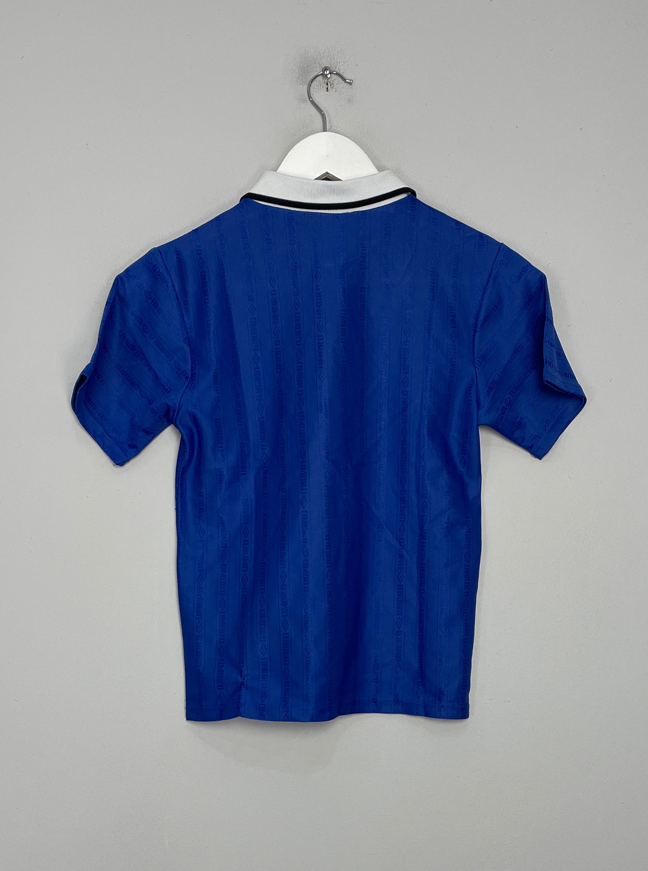 Shop 1995/97 EVERTON HOME SHIRT (M.KIDS) UMBRO, classic football shirts, vintage football shirts & retro soccer jerseys at Cult Kits