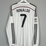 2014/15 REAL MADRID RONALDO #7 L/S HOME SHIRT (L) ADIDAS