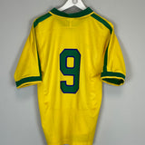 1997/98 BRAZIL #9 (RONALDO) HOME SHIRT (M) NIKE