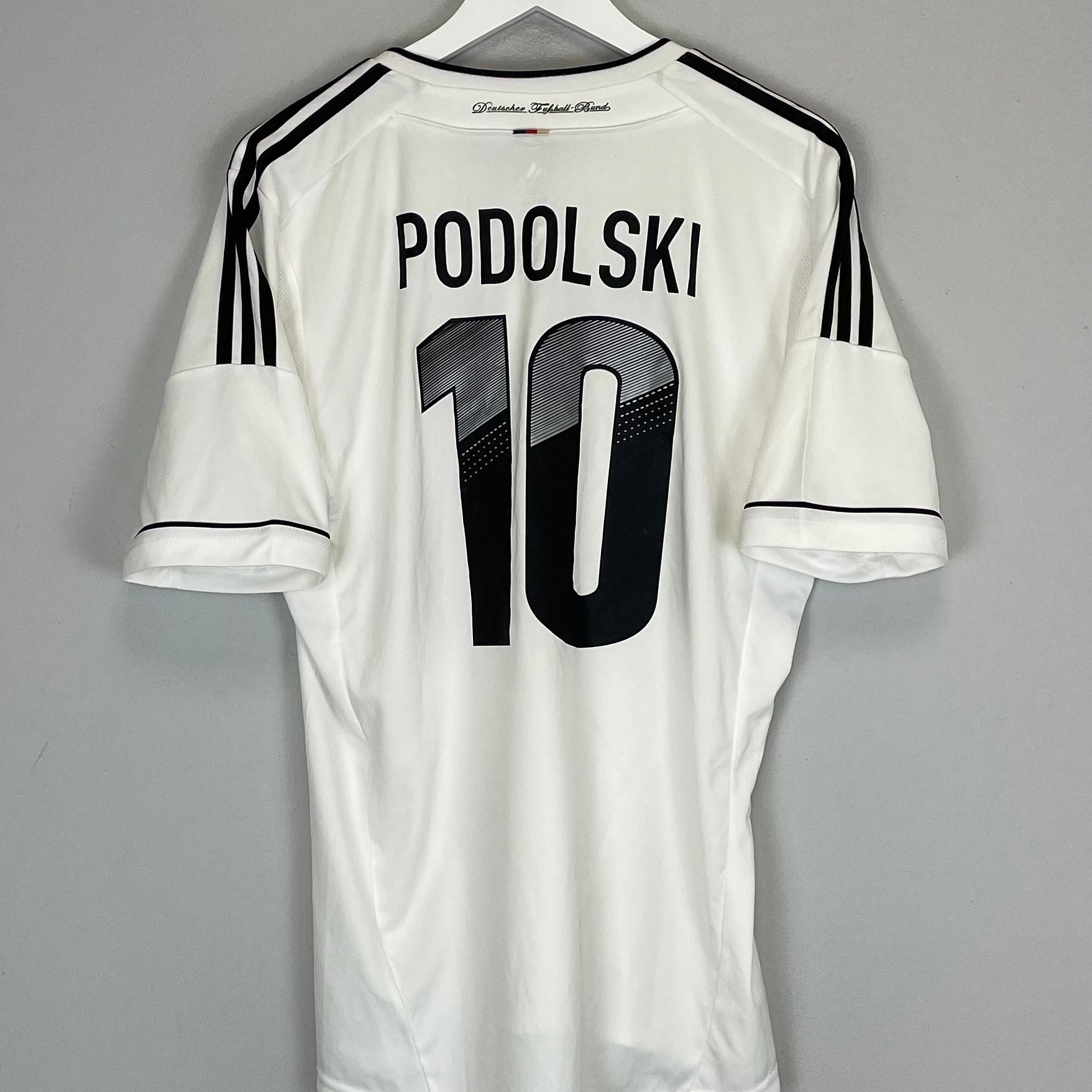Shop 2012/13 GERMANY PODOLSKI #10 HOME SHIRT (L) ADIDAS, classic football shirts, vintage football shirts & retro soccer jerseys at Cult Kits