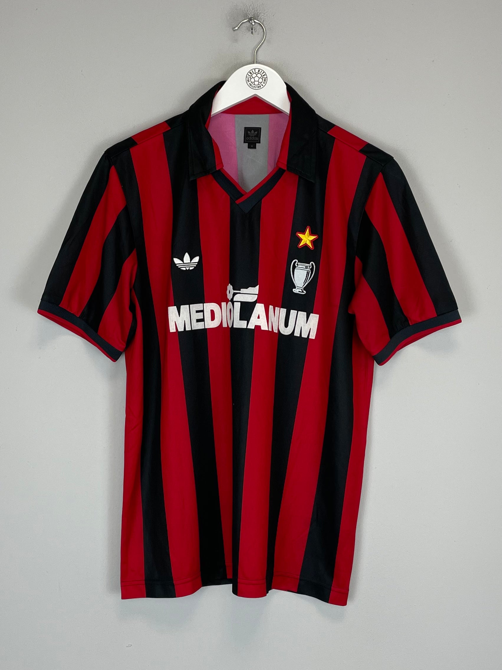 Shop 1990/91 AC MILAN ADIDAS ORIGINALS HOME SHIRT (M), classic football shirts, vintage football shirts & retro soccer jerseys at Cult Kits