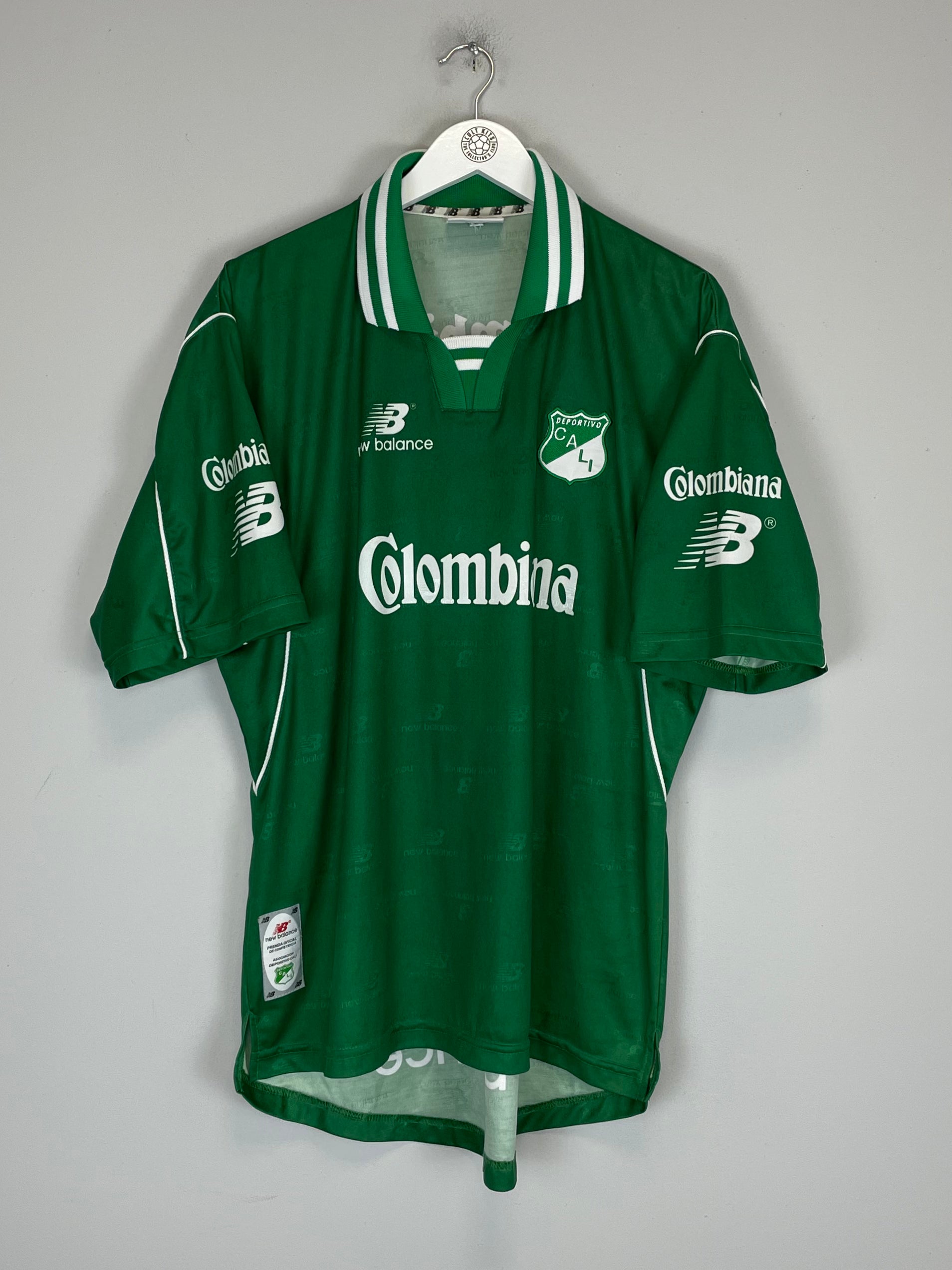 Shop 2001/02 DEPORTIVO CALI #8 HOME SHIRT (L) NEW BALANCE, classic football shirts, vintage football shirts & retro soccer jerseys at Cult Kits