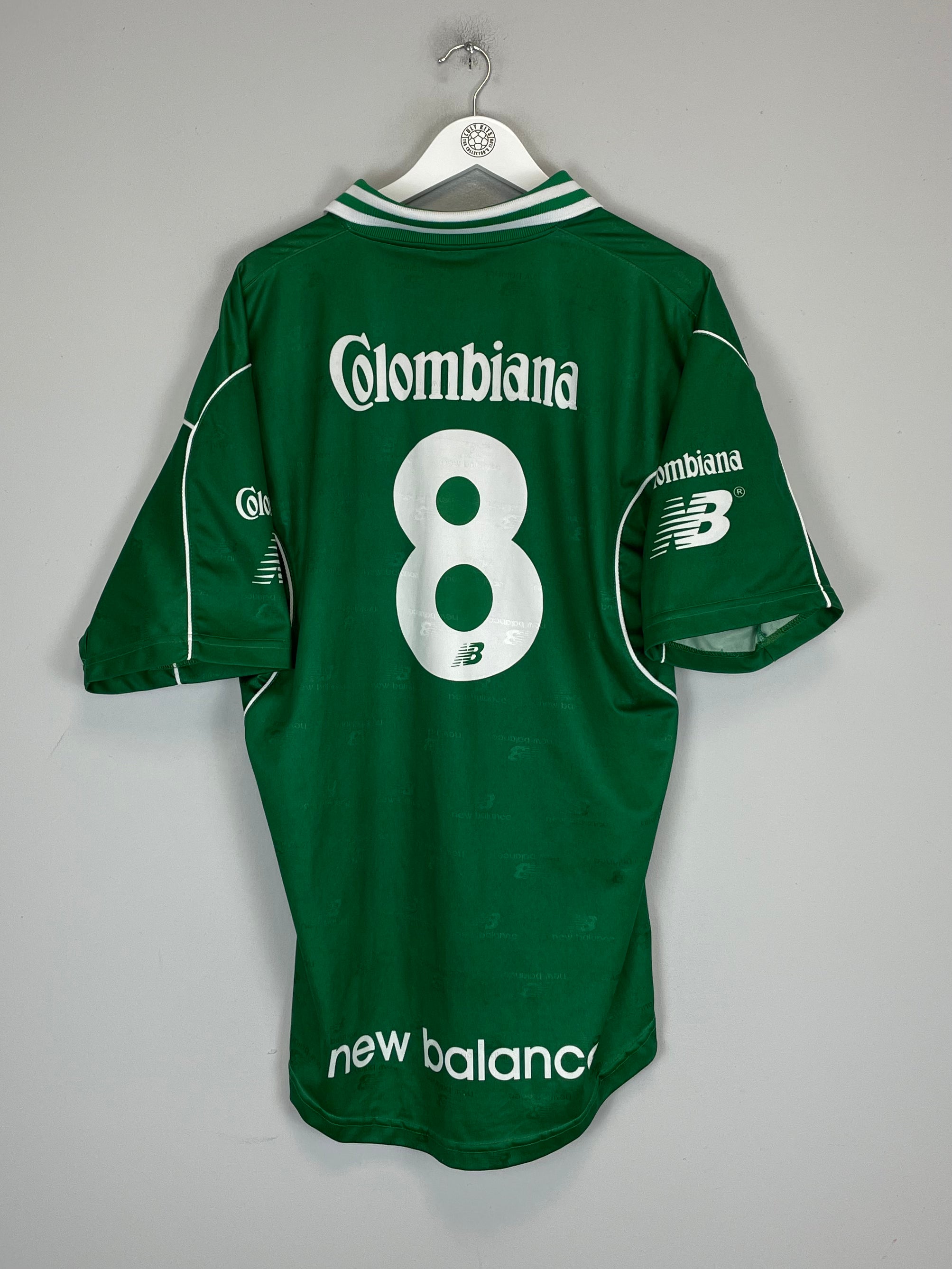 Shop 2001/02 DEPORTIVO CALI #8 HOME SHIRT (L) NEW BALANCE, classic football shirts, vintage football shirts & retro soccer jerseys at Cult Kits