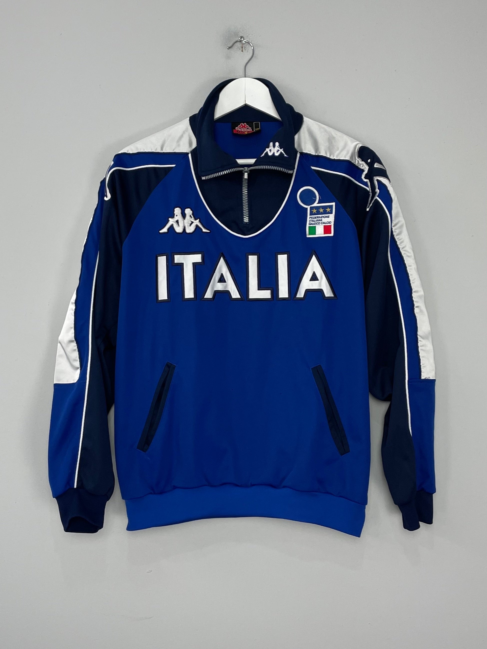 Shop 1999/00 ITALY TRACK JACKET (L) KAPPA, classic football shirts, vintage football shirts & retro soccer jerseys at Cult Kits