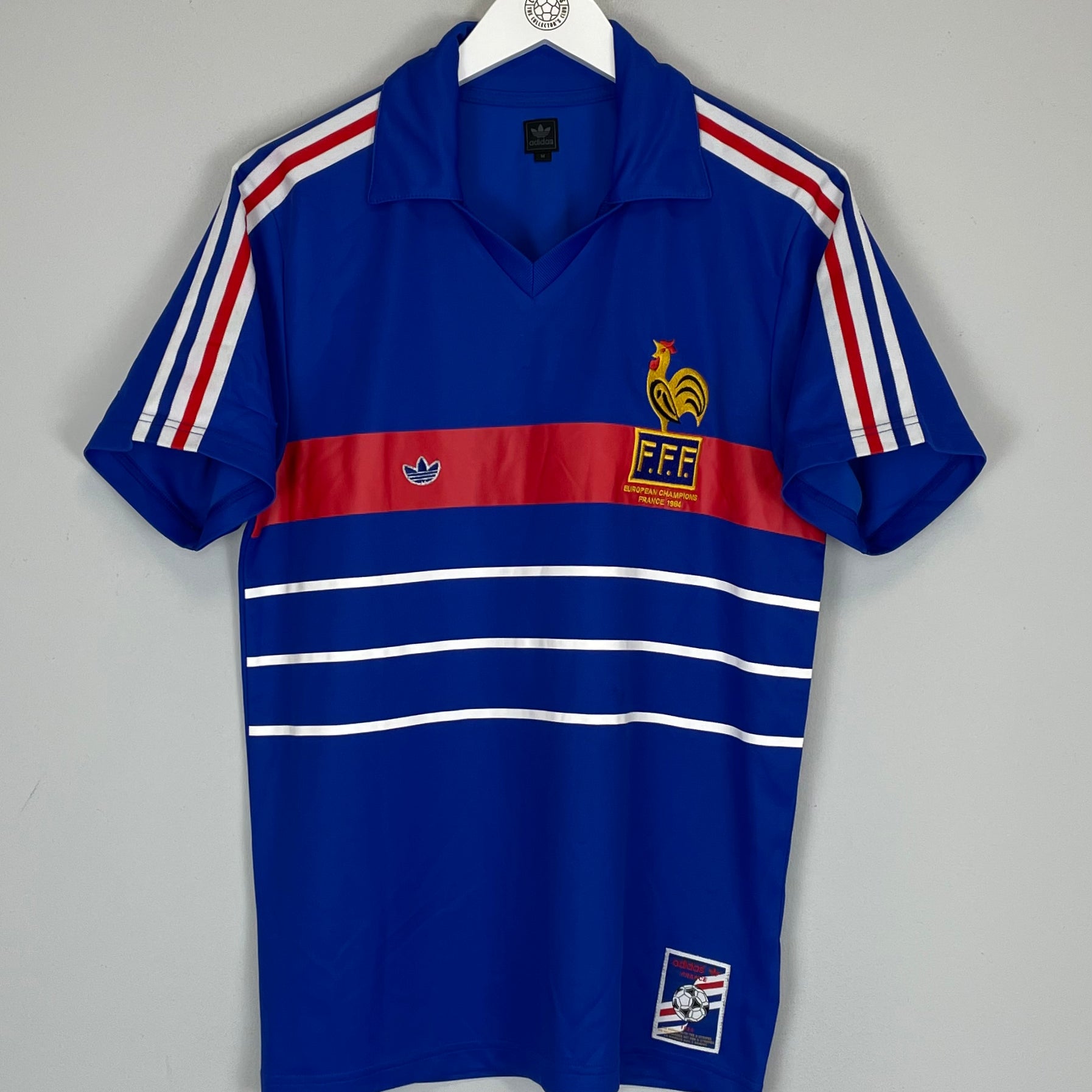 Shop 1984 FRANCE ADIDAS ORIGINALS HOME SHIRT (M), classic football shirts, vintage football shirts & retro soccer jerseys at Cult Kits