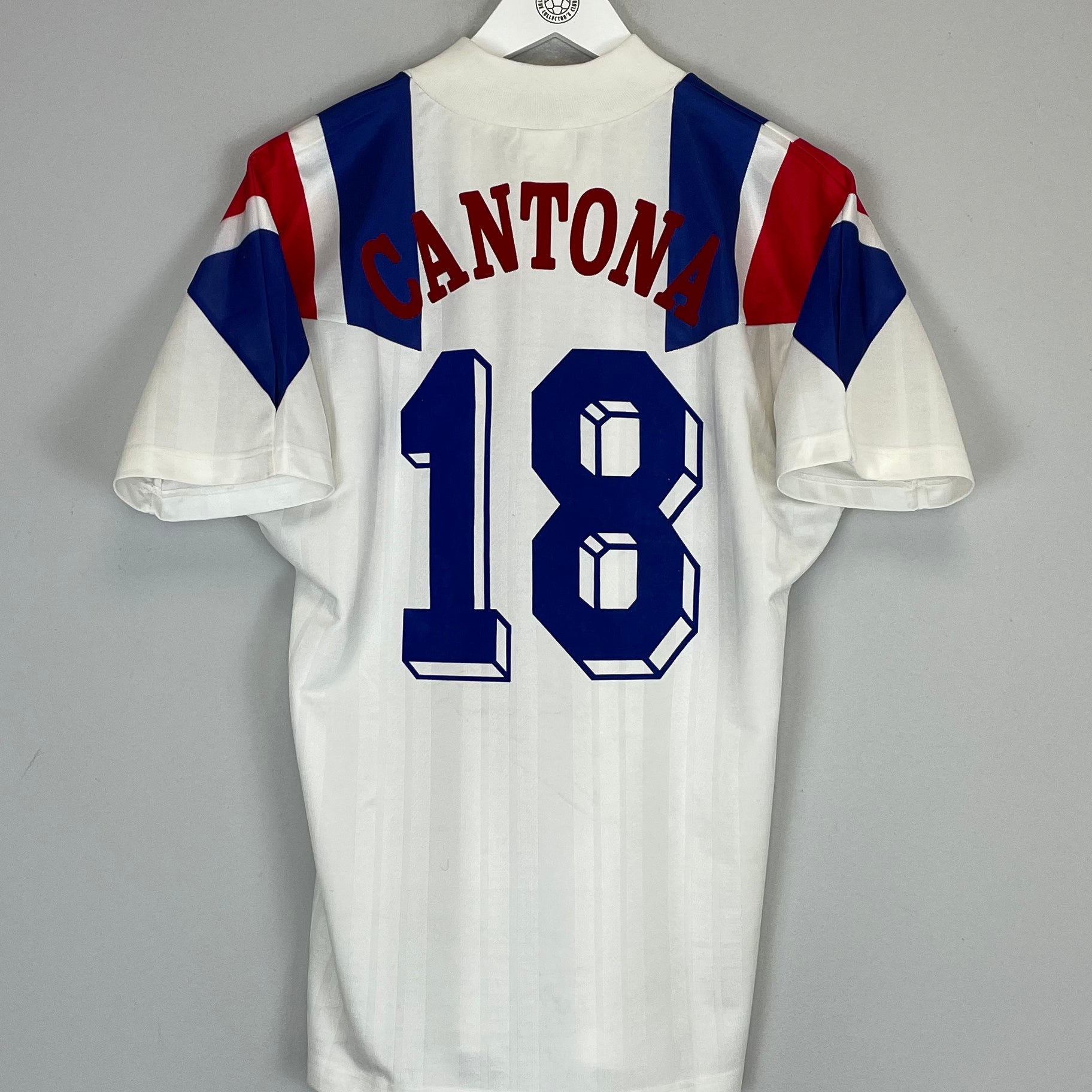 Shop 1992/94 FRANCE CANTONA #18 AWAY SHIRT (S) ADIDAS, classic football shirts, vintage football shirts & retro soccer jerseys at Cult Kits