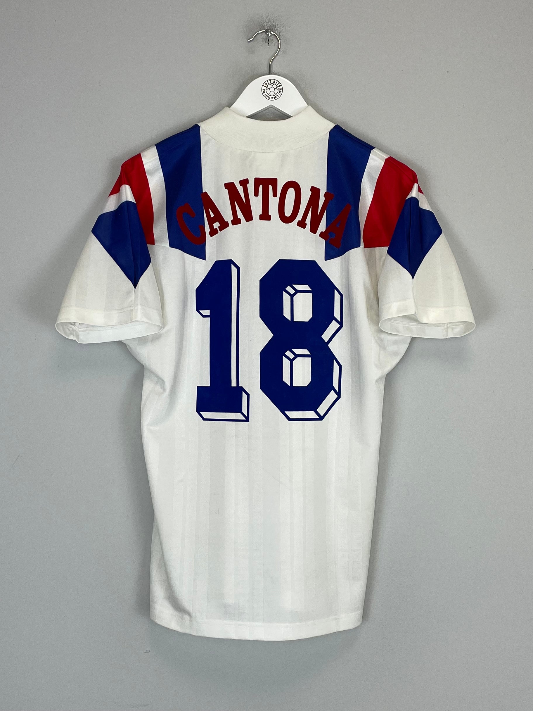 Shop 1992/94 FRANCE CANTONA #18 AWAY SHIRT (S) ADIDAS, classic football shirts, vintage football shirts & retro soccer jerseys at Cult Kits