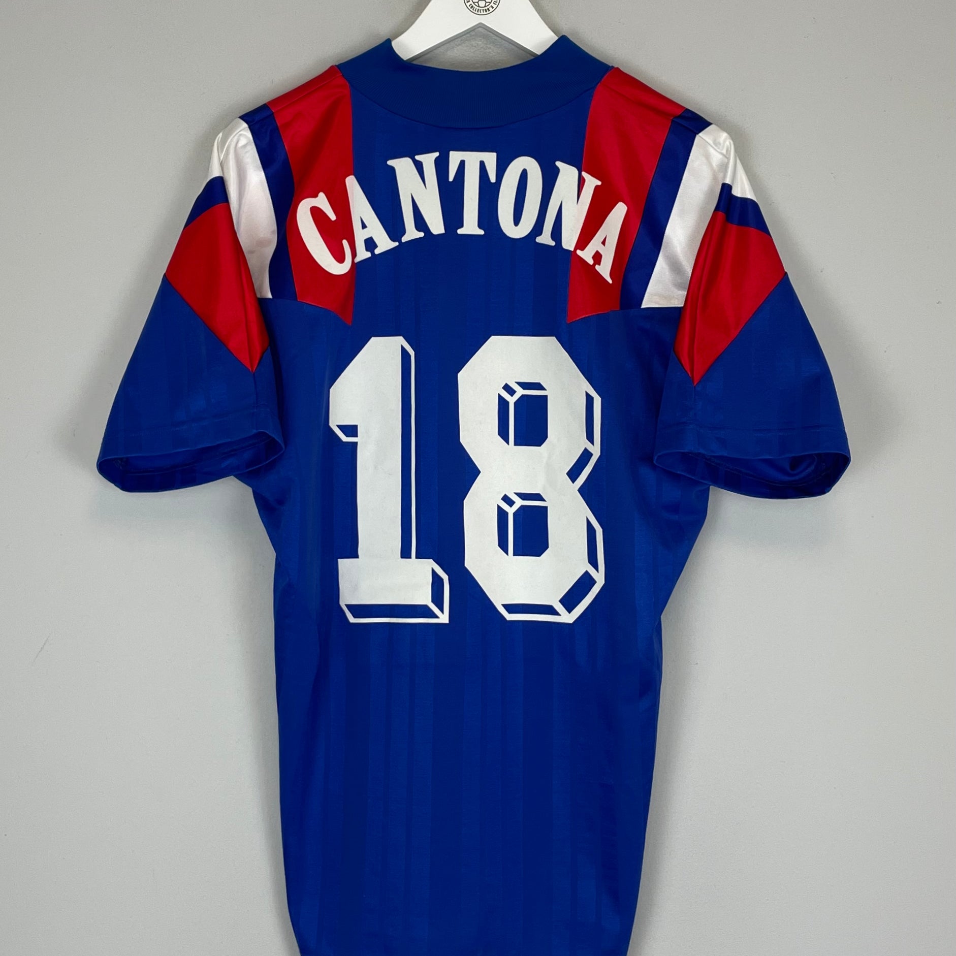 Shop 1992/94 FRANCE CANTONA #18 HOME SHIRT (M) ADIDAS, classic football shirts, vintage football shirts & retro soccer jerseys at Cult Kits